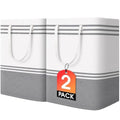 2 Pack Large Home Laundry Basket, Laundry Hamper, Freestanding Waterproof Dirty Clothes Bag, Tall Clothes Hamper - Extended & Reinforced Handles for College Dorm, Family (Light Grey/100L) - size: 2 x 100L