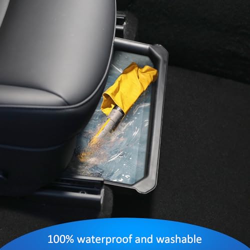 GEEDAR Under Seat Storage Box Organizer for Tesla Model Y (1 pack), Upgraded ABS + TPE Double Layer Hidden Storage Box, Washable Underseat Storage Organizer fit Tesla Model Y Accessories 2021-2024 - size: for 21-24 Model Y Seat