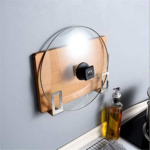 4 Pairs of Wall Mount Pot Lid Organizer, Adjustable Lid Holder,Cabinet Door Pan Lid Organizer Pot Hangers for Kitchen Wall Mount (Silver) - color: Silver