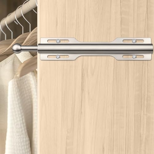 FIRJOY 12" Valet Rod for Closet Pull Out (1 Pack, Brushed Nickel) - color: Brushed Nickel, size: 1 Pack
