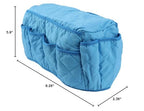 Arm Chair Armrest Covers with Pocket Sofa Covering Organizer, Couch Remote Control Holder for Living Room Couch, Side Bag Armrest Storage Caddy with Non Woven (Blue)