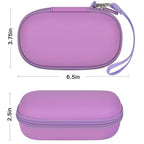 Portable 2 in 1 Contact Lens Case and Glasses Case, Traveling Contact Cases Bag Box Holder with Soak Storage Kit Included Built-in Mirror, Tweezer, Contact Lens Solution Bottle and Hand Strap-Purple - color: Purple