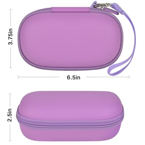 Portable 2 in 1 Contact Lens Case and Glasses Case, Traveling Contact Cases Bag Box Holder with Soak Storage Kit Included Built-in Mirror, Tweezer, Contact Lens Solution Bottle and Hand Strap-Purple - color: Purple