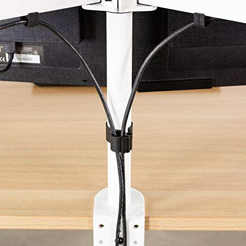 VIVO Cable Management Clips for Desk Monitor Stands, Computer Office Workstation Cord Organization Kit, 1 Pole and 4 Arm Clips, Set of Monitor Mount Wire Holder Hooks, Black, PT-SD-WC05C - color: Black