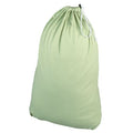 Household Essentials Polyester Jersey Drawstring Laundry Bag with Cordlock, Sage Green - style: Green
