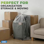 Storage Standard 6-Pack Large Clear Plastic Bags for Storage - Waterproof Extra Large Plastic Bags with Zip Ties, Heavy-Duty Cover for Luggage, Suitcases, Strollers & Travel Gear - 40 x 60 Inches - size: 40'' x 60''