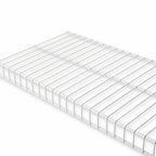 Rubbermaid Full Closet Organization Shelf System, Direct Wall Mount, Adjustable from 3-5 Ft., Mounting Hardware Kit Included, White, Wire Shelving Organizer System for Home/Laundry/Mudroom/Pantry - size: 3'-5' Lengths, style: Full Closet Kit