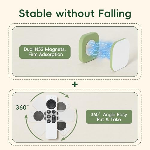 Magnetic Remote Control Holder Wall Mount Self-Adhesive, 6 Pack Upgraded Silicone Remote Organizer Storage Wall Holder for Home Office TV, Fan and Air Conditioner Remote Control 6 Green - color: 6 Green, size: Square