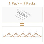 Pants Hangers Space Saving,Closet Hangers 5 Layers 2 Uses Multi Functional Pants Rack,Metal Heavy Duty Wardrobe Organizer Racks for Clothes Trousers Scarves Ties (Silver) - color: Silver