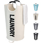 Maxsilan 125L X-Large Laundry Basket, Freestanding Tall Clothes Hamper, Collapsible Laundry Bag, Beige - color: Beige, size: 125L