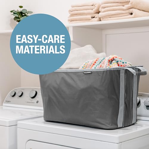 CleverMade Collapsible Laundry Basket 2 Pack – 60L (16 Gal) Foldable Clothes Hamper with Reinforced Handles, Space Saving Fabric Laundry Bin, Holds 55 lbs, Flat Folding for Dorm, Apartment & RV - Charcoal - color: Charcoal Gray