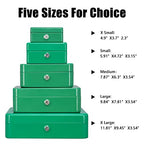KYODOLED Medium Cash Box with Money Tray,Small Safe Lock Box with Key,Cash Drawer,7.87"x 6.30"x 3.54" Green Medium - color: Green, size: Medium