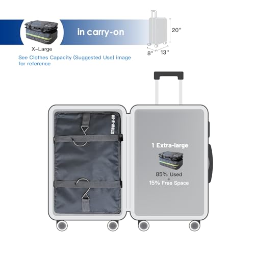 Stow-N-Go Portable Hanging Travel Shelves, Packing Organizer for Luggage. Carry on Closet for Clothes. Expandable Packing Cube. Travel Essentials. Dak Gray - XL - color: Dark Gray, size: XL = (L) 17.7" x (W) 11.8"