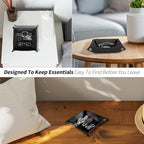 Valet Tray Organizer with Carbon Fiber Style Texture, Foldable Catchall Tray for Keys, Wallet & Everyday Essentials(Black-Small) - color: Black