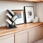 Godferyxin Book Tree Bookshelf, 5-Tier Wood Bookshelf Tree Bookcase for Displaying Books, CDs, Magazines and More at Office, Home or School - color: 5-tier-brown