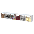 Deflecto Interlocking Tilt Bin, 6 Bin Unit, Clear and White, 23-5/8” x 4-1/2” x 3-5/8” (20603OP) - style: 6 Bins