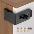 90 Degree Hasp Latch, Heavy Duty 304 Stainless Steel Padlock Hasp Lock for Right Angle File Cabinet, Desk Drawer, Tool Box, Mailbox, Bookcase (Black-1pc) - color: Black-1pc