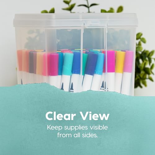 IRIS USA Vertical Plastic Flip Top Storage Containers Bins with Lids for Pantry, Home, Office, Organization, Large, Stackable Hinged Organizer with Latches, Clear, 4 Pack - size: Large - 4 Pack