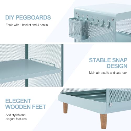 SYKIARIOL Kids Nightstand,Kids Bedside Table,Teen Girls Night Stand,Toddler Night Stand,End Table for Girls Room Storage,Mint Green Nightstand - color: Classic Mint Green