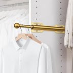 FIRJOY 12" Valet Rod for Closet Pull Out (1 Pack, Brushed Gold) - color: Brushed Gold, size: 1 Pack