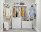 HOMIDEC Shoe Rack, 6 Tier Shoe Storage Cabinet 24 Pair Plastic Shoe Shelves Organizer for Closet Hallway Bedroom Entryway - color: White, style: 2 by 6