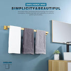 KOKOSIRI 32 Inch Gold Bath Towel Bar Bathroom Towel Rack Towel Holder Shower Hand Towel Hanger,Total Length 33.3 Inch, Brushed Gold, B4003BG-L32 - color: Brushed Gold, size: 32-Inch