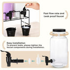 Liquid Laundry Detergent Dispenser, Three 2.2L Laundry Detergent Dispenser Glass Jar for Liquid Detergent, Fabric Softener- Laundry Soap Dispenser for Laundry Room Organization