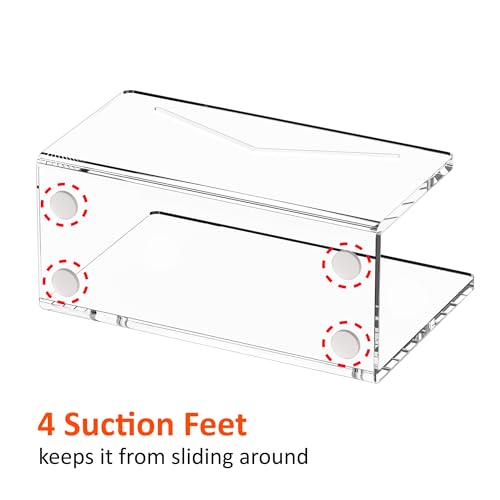 FUCDTEFC Acrylic Mail Holder, Clear Acrylic File Letter Organizer, Vertical Envelope Mail Holder for Desk, Lightweight Countertop Bill Holding Sorter Letter Invoice Stand for Home Office School - size: 1 Section Clear