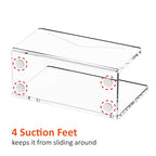 FUCDTEFC Acrylic Mail Holder, Clear Acrylic File Letter Organizer, Vertical Envelope Mail Holder for Desk, Lightweight Countertop Bill Holding Sorter Letter Invoice Stand for Home Office School - size: 1 Section Clear