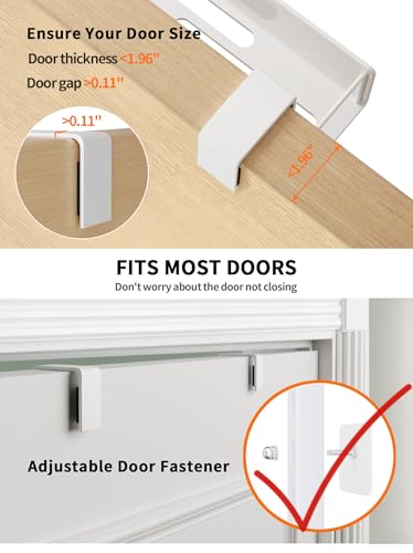 Over The Door Pantry Organizer, 6-Tier Pantry Organization and Storage, Hanging Spice Rack, Pantry Door Organization for Home Office Laundry Room Bathroom, White - color: WhitePlate, size: 6-Tier