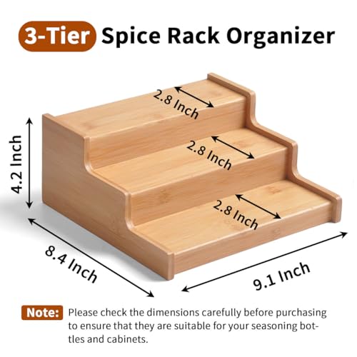 JinDoWin 2 Pack Cabinet Spice Rack Organizer - Enhanced Cabinet Spice Organizer, Practical Spice Rack Organizer for Cabinet and Efficient Cabinet Spice Organizer (2, 9 Inch) - size: 9 Inch