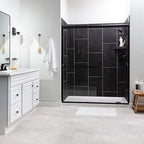Palisade Vinyl Waterproof Corner Shower Shelf in Black Ice - color: Black Ice