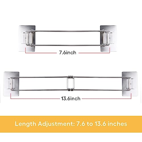 RV/Camper Bathroom Corner Storage Bar, Stainless Steel, Travel Trailer Bath Accessory for Securing Toiletries - 1 Pack