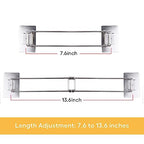 RV/Camper Bathroom Corner Storage Bar, Stainless Steel, Travel Trailer Bath Accessory for Securing Toiletries - 1 Pack