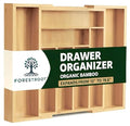 Bamboo Drawer Organizer, Expandable 8-Slot Silverware & Utensil Tray for Kitchen Drawers, Fits 13–19.5 Inch Drawers, Deep Compartments, Durable & Eco-Friendly Natural Bamboo - size: 8 Slot