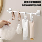 10Pcs Laundry Hooks with Clips Hanger Closet Organizer Clamps Hanging Socks Boot Bras Towels Shower Pegs for Bathroom Wardrobe Kitchen Office Holders Clothes Pins Heavy Duty Outdoor, Pink
