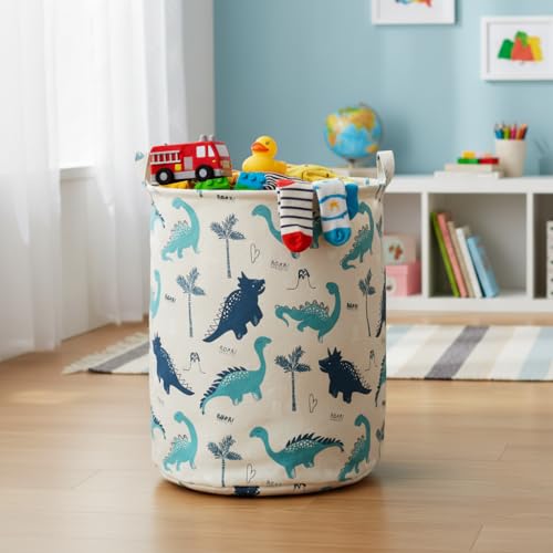 MAIZMZ Kids Hamper Storage Bins Organizer Toy Box Laundry Basket Large Canvas Collapsible Chest for Home/Dorm/Kitchen/Pet/Office/Closet/Shelf/Gift Baskets - color: Dark green dinosaur