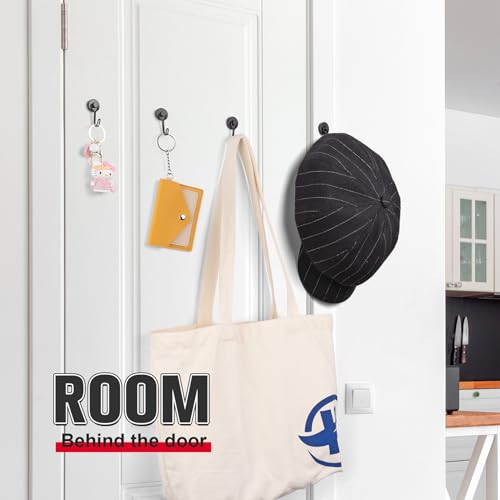 FINDMAG 40LB Magnetic Hooks, Heavy Duty Neodymium Hooks, Strong Hanging Hooks for Kitchen, Office, Garage, Warehouse, Black, Pack of 12 - color: Black, size: 12Pack 40Lbs+