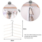 Blouse Tree Hangers Multi-Layer Clothes Hangers 3 Pack 5 in 1 Non Slip Space Saving Closet Organizer Stainless Steel Shirt Hanger Coats Hangers(3 Pack)