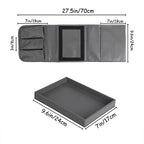 Couch Caddy, Armchair caddy with Detachable Tray, Non-Slip PU Leather Remote Control Holder for Recliner with 5 Pockets (Light Grey) - color: Light Grey