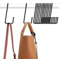 ZEDODIER 15 Pack Purse Hanger Closet, Bag Organizer Purse Hooks for Closet, Keeping Purses Visible and in Good Condition, Metal Hanging Backpack Holder Rack, Black - color: Black