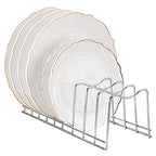 GERUSEA Pot Lid Holder, Stainless Steel Kitchen Organizer Rack Rest, Storage Cutting Boards, Bakeware, Pots & Pans, Serving Trays, Reusable Containers in Cabinet Pantry on Countertop