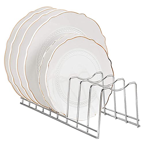 GERUSEA Pot Lid Holder, Stainless Steel Kitchen Organizer Rack Rest, Storage Cutting Boards, Bakeware, Pots & Pans, Serving Trays, Reusable Containers in Cabinet Pantry on Countertop