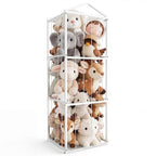 NomNest Stuffed Animal Storage Zoo, Large Carbon Steel Plushies Organizer, Heavy Duty Metal Teddy Bear Toy Holder for Kids' Bedroom & Playroom & Nursery (Non-Wheeled, White) - color: Non-wheeled, White