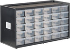 CRAFTSMAN Storage Organizer, 30 Small Drawer Modular Storage System, Easily Stackable, Plastic, Black, White (CMST40730) - size: 30, style: 30 Bins