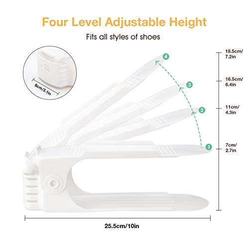 Neprock Shoes Organizer for Closet, Shoe Rack Organizador De Zapatos for Closet Organization, Shoe Slots Organizer Shoe Storage Shoe Holder Space Saver for Entryway(36-Pack)(White) - color: White, size: 36 Pack