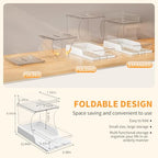 Jsyrjing Pull Out 2 Tier Organizer for Kitchen Bathroom and Cabinet Storage Rotating Pantry Rack Under Sink Organizer Clear and Durable Design 1 Pack - size: 1 Pack