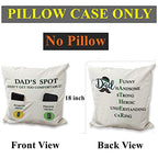 ZUYUROU Dad Gifts, 2-Pocket Dad's Spot Throw Pillow Covers 18 x 18 Inch + Engraved Bottle Opener, Dad Gifts from Daughter Son，Birthday Christmas Thanksgiving Day Gifts for Papa Stepdad - color: Dad