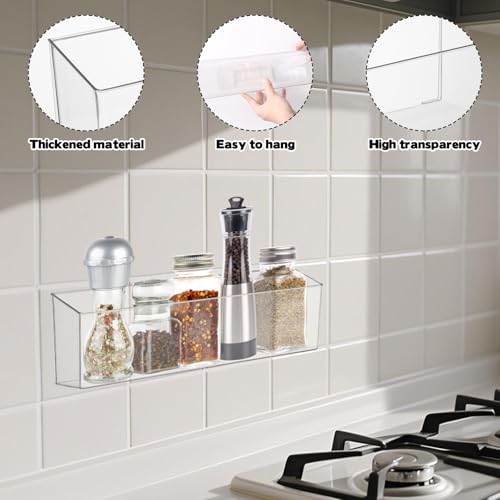 2 Pack Spice Rack, Spice Organization for Cabinet, Storage Organizer Bins, Clear Plastic Seasoning Jars Rack Condiment Bottles Shelf Makeup Organizer for Kitchen Cabinet Doors Pantry RV Organization - color: 4 Pack