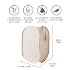 3 Sprouts Pop Up Hamper - Collapsible Laundry Basket, Popup & Foldable Design - Durable Waterproof Fabric for Dirty Clothes, Toys & Towels - Ideal for Dorm, Bedroom & Baby Nursery, Terrazzo Beige - color: Terrazzo Beige
